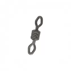Barrel Rolling swivels with safety snap black - Pescamania