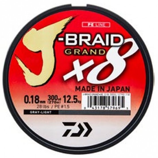 Fir Textil Daiwa - J Braid Grand x8 Grey 0.16mm 135m